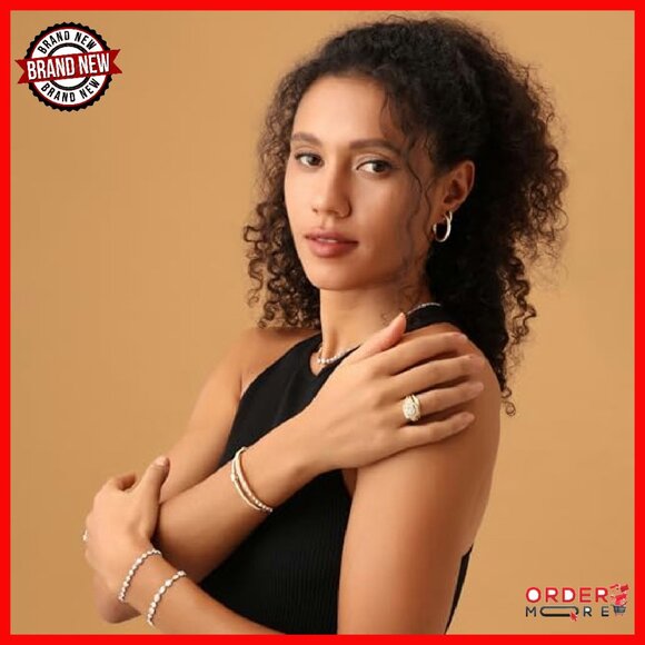 Double Halo Bridal Ring Set 1.25ct Moissanite 14k Gold Plated Sterling Silver - Picture 3 of 6